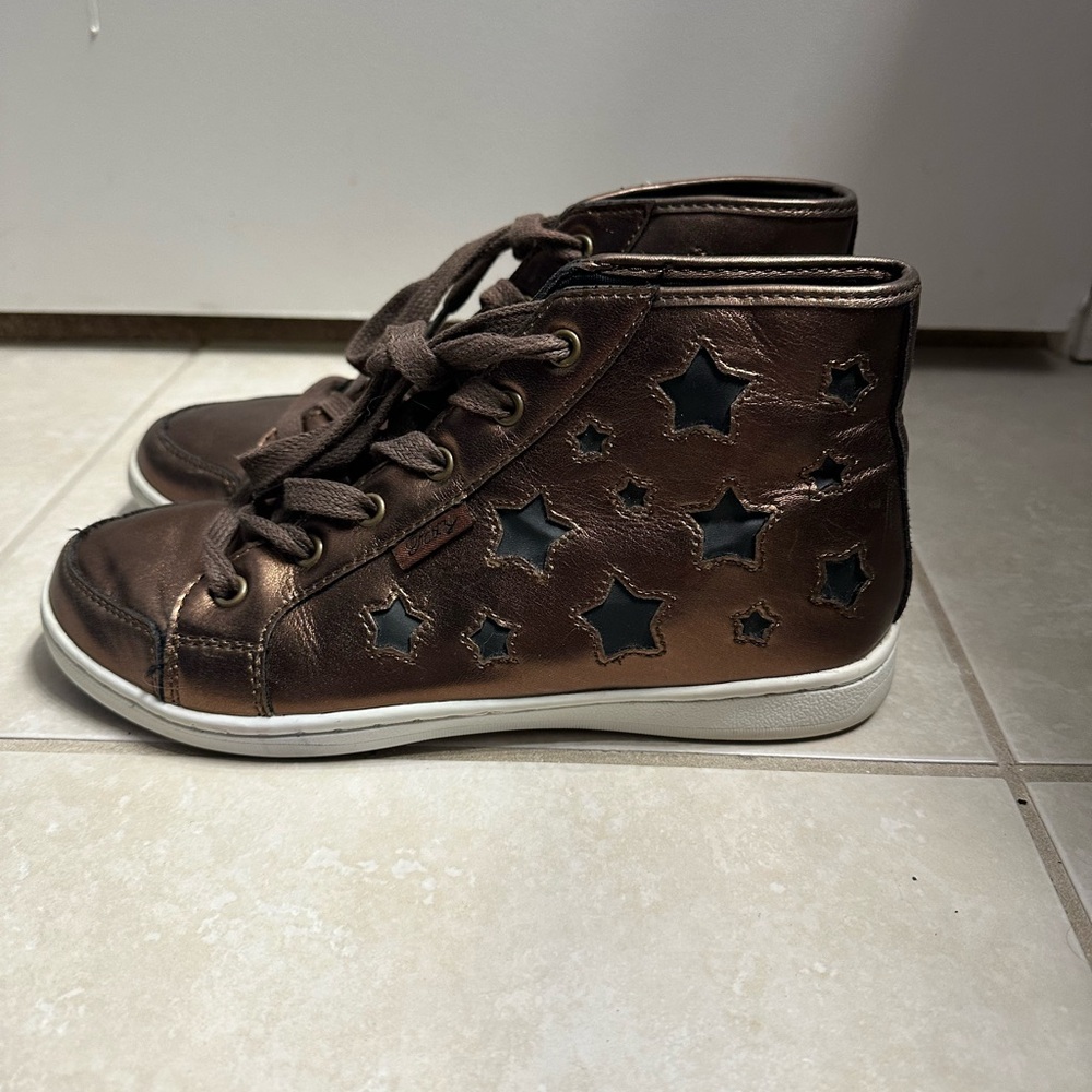 Starry Brown High-Top Sneakers